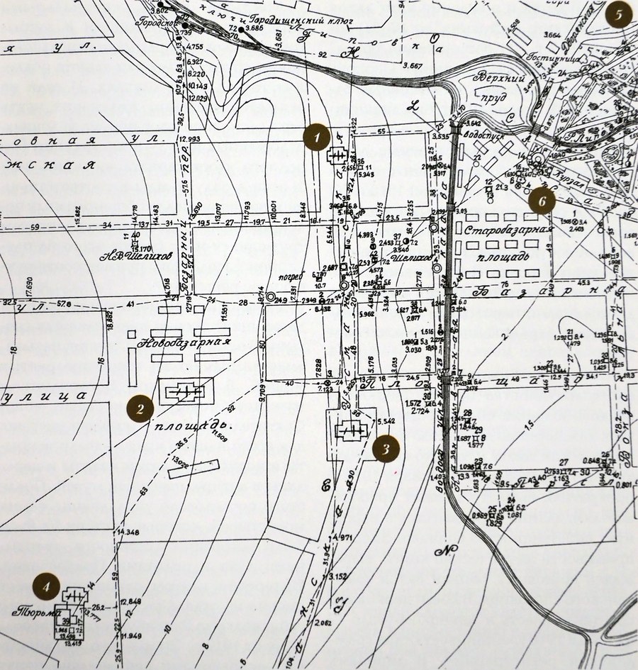 Фрагмент плана города Липецка 1908 года