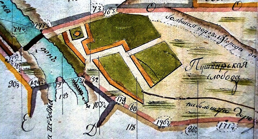 План Пушкарской слободы Данкова