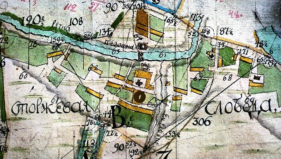 Сторожевая слобода на плане Данкова
