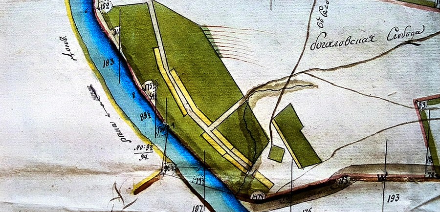 План Богословской слободы Данкова