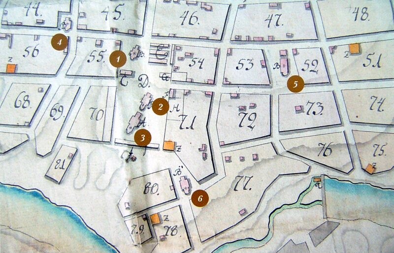 Фрагмент плана города Ельца ок. 1800 г.