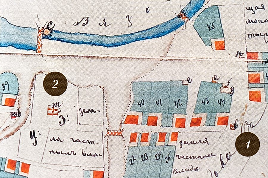 План Сторожевой слободы города Данкова, 1876 год