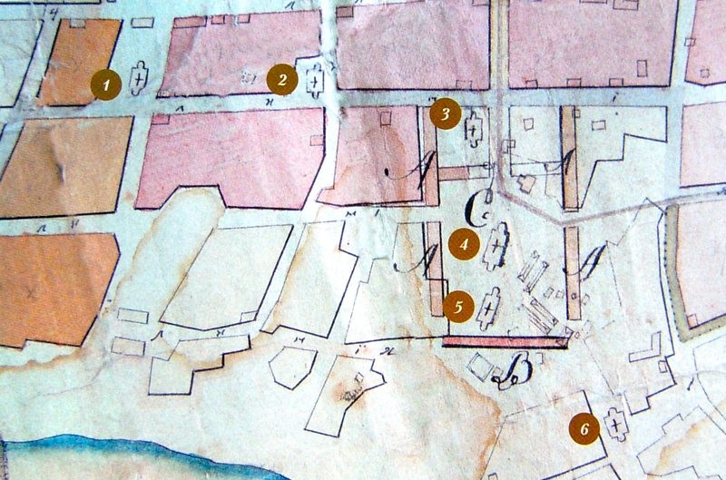 Фрагмент плана города Ельца 1784 г.