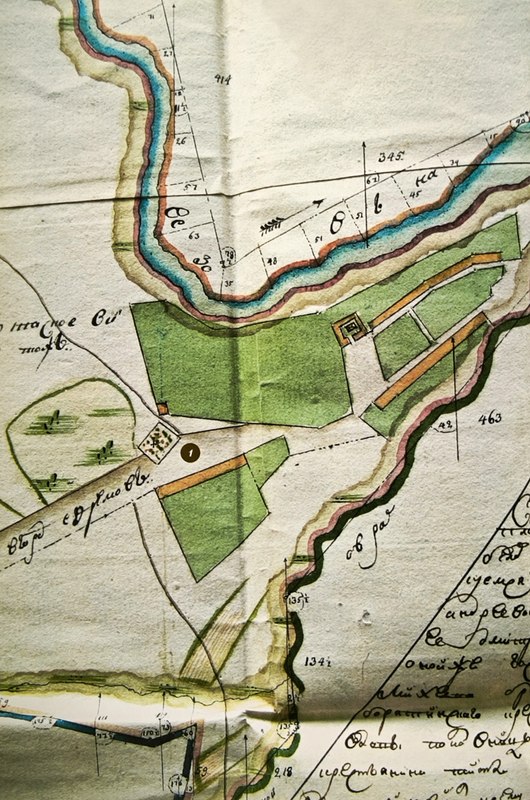 Храм Спаса Нерукотворного Образа на плане села Вислое