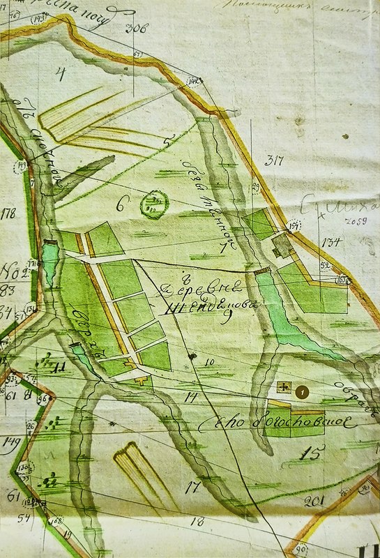 Храм Иоанна Богослова на плане села Богословское