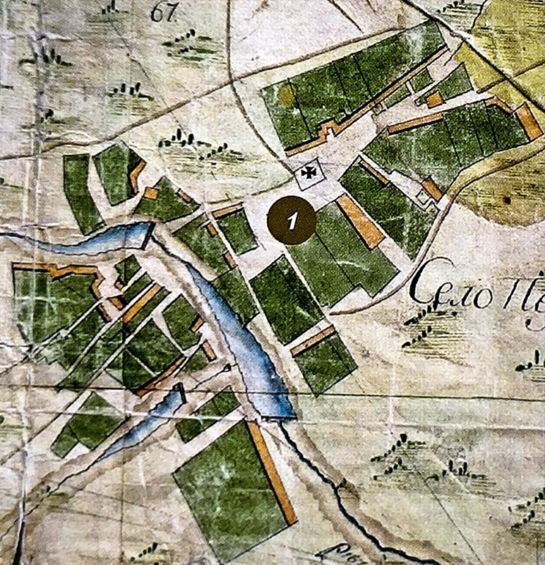 Христорождественский храм на плане села Перехваль