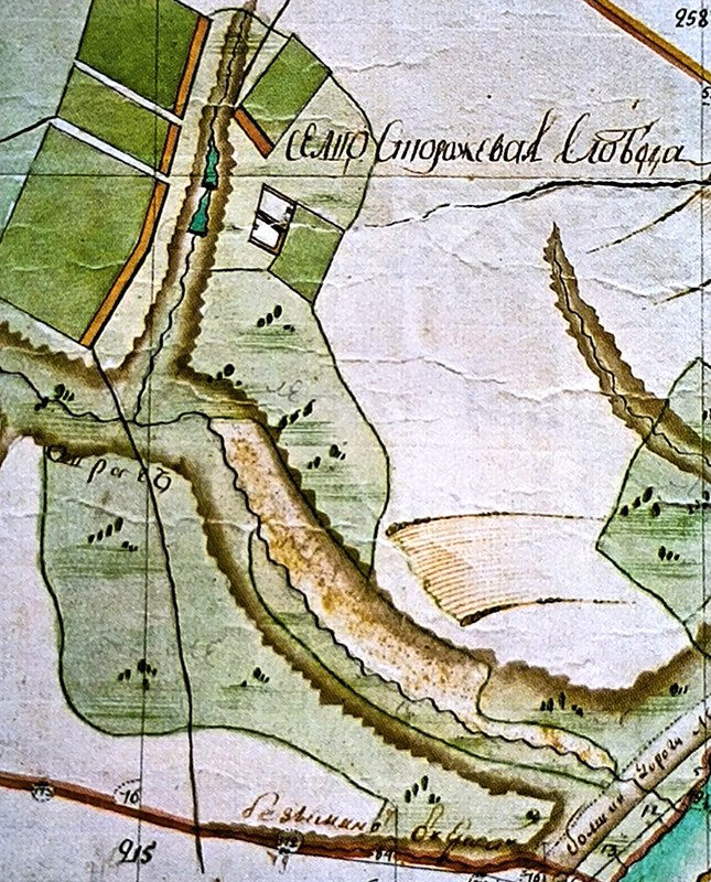 План сельца Полибино 1779 года