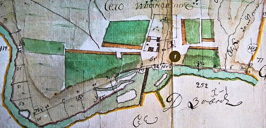 Знаменский храм на плане села Ивановское