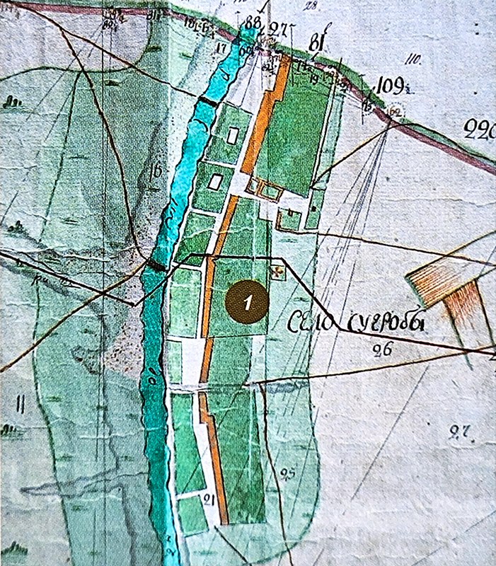 Космодамианский храм на плане села Сугробы
